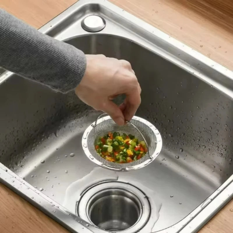 1Pc Stainless Steel Kitchen Sink Filter, Garbage Food Residue/Hair Catcher, Keep Your Bathtub