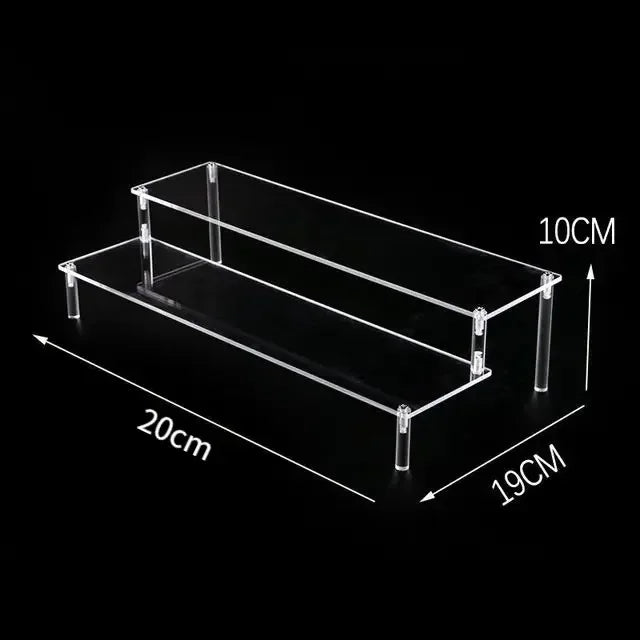 1-5 Tier Iridescent Acrylic Display Risers Stand Shelf for Figures Collectibles Cupcakes Perfumes Jewel Decorating & Organizing