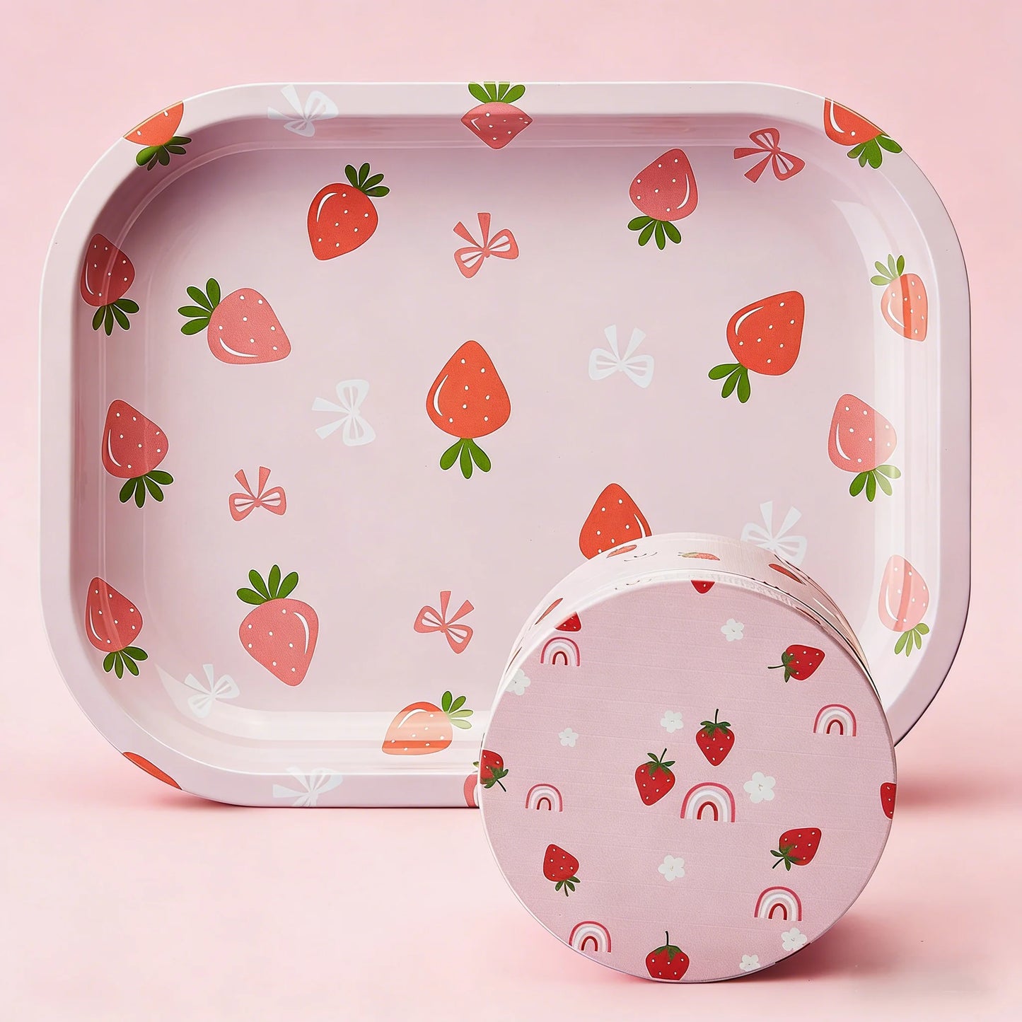 1/2 Pieces Pink Burn Book Grinder and Rolling Tray