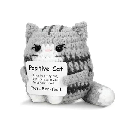 New Positive Energy Potato Hug Pocket Mini Handmade Plush Wool Knitting Doll with Card Funny Christams Gift Home Room Decoration