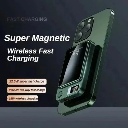 Lenovo Magnetic Wireless Power Bank 500000mAh PD22.5W Large Capacity Fast Charging External Battery For iphone Samsung Xiaomi