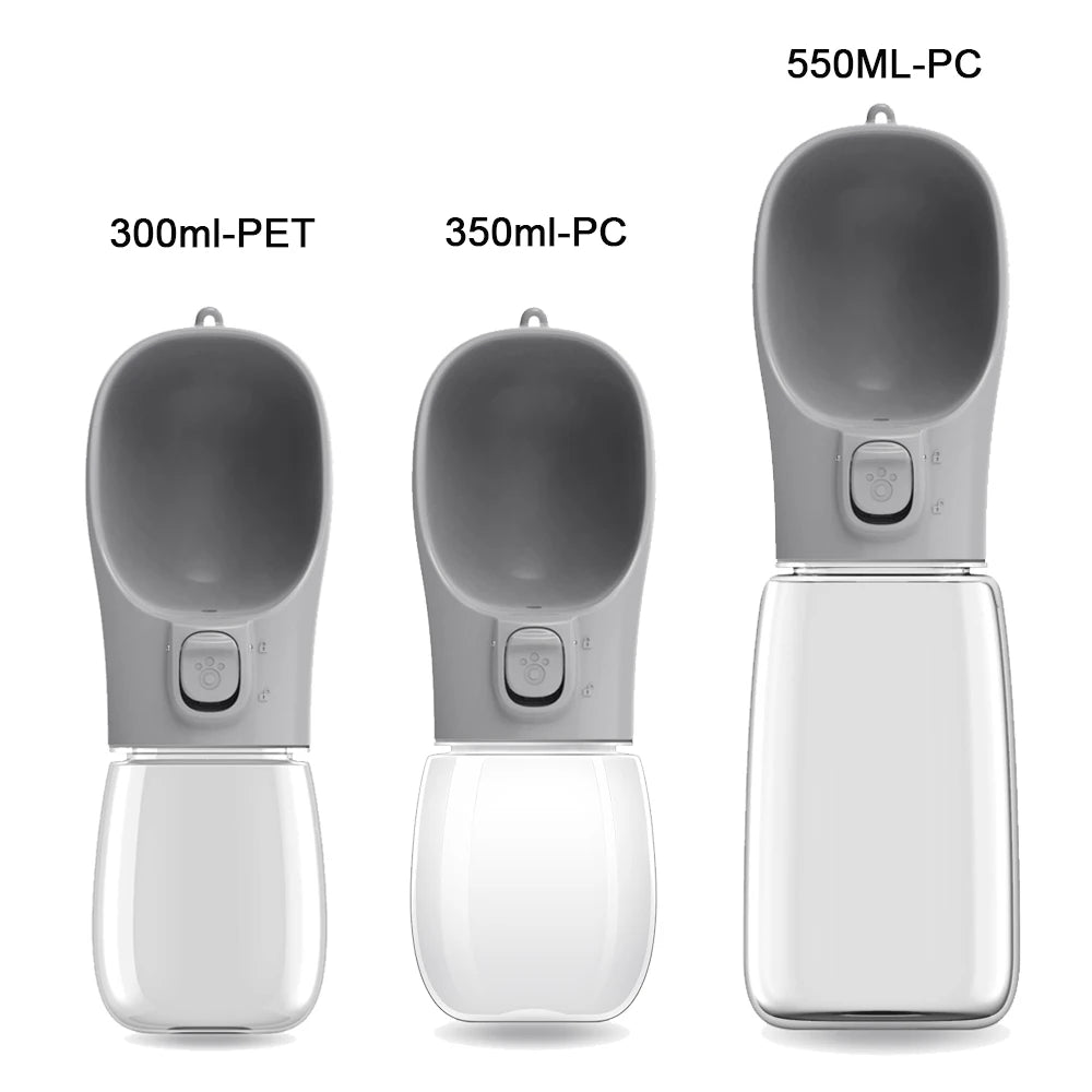 Portable Dog Water Bottle with Drinking Bowl – 300ml to 550ml