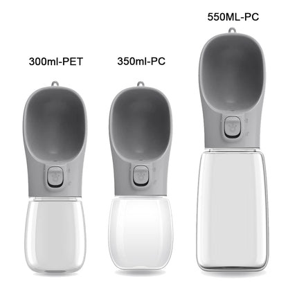 Portable Dog Water Bottle with Drinking Bowl – 300ml to 550ml