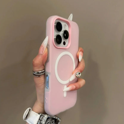 Luxury Candy Color 2 IN 1 For Magsafe Case for iPhone 16 15 14 13 12 17 Pro Max Plus Magnetic Wireless Charge Clear Matte Cover