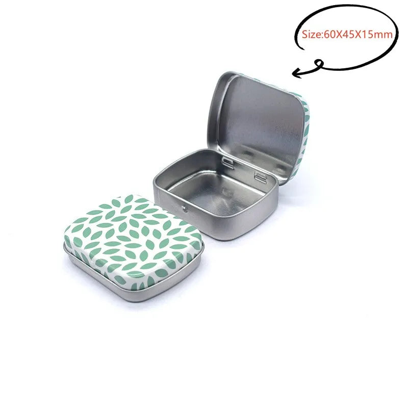 New Square Tin Storage Box – Silver Metal Box for Jewelry, Coins, Keys & Candy