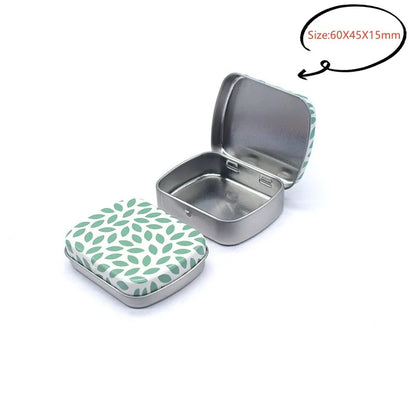 New Square Tin Storage Box – Silver Metal Box for Jewelry, Coins, Keys & Candy