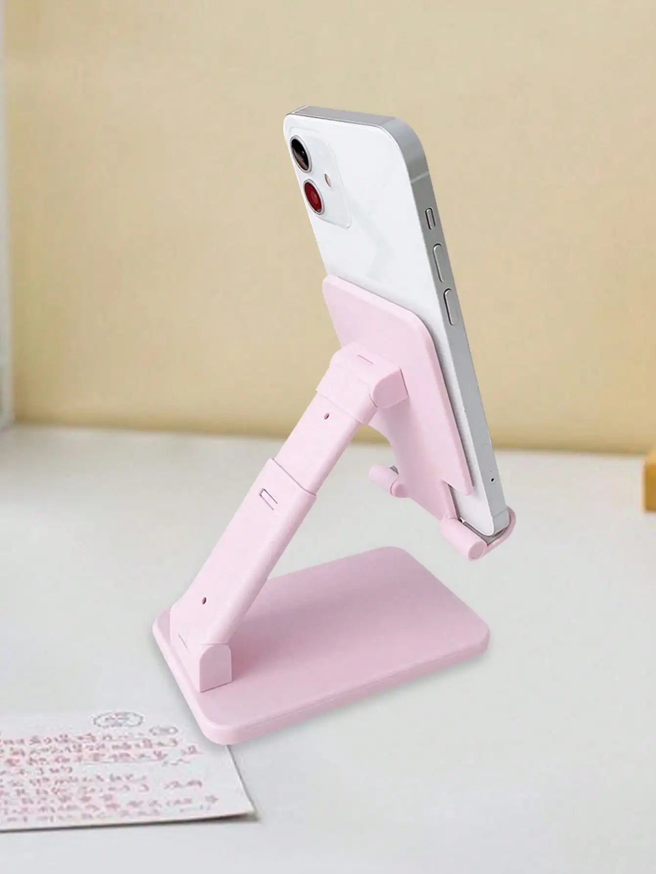 Adjustable Foldable Phone Tablet Stand Portable Desk Holder Universal Compatible Cellphone Mount Sturdy Non Slip Base For Live Stream Office Study Travel Binge Watching Home