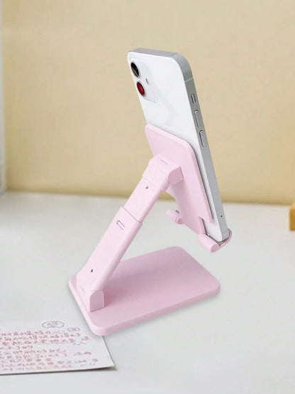 Adjustable Foldable Phone Tablet Stand Portable Desk Holder Universal Compatible Cellphone Mount Sturdy Non Slip Base For Live Stream Office Study Travel Binge Watching Home
