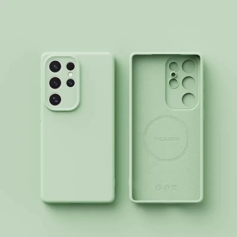 Original Liquid Silicone Magnetic Phone Case For Samsung Galaxy S26 S25 S24 S23 S 26 Ultra Plus Cases Wireless Charge Soft Cover