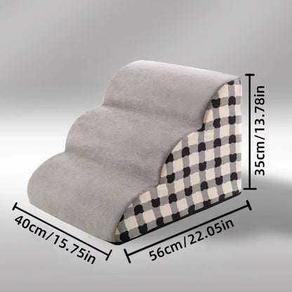 2/3/4 Steps Dog Secure Stairs High Density Foam Ramps Non-Slip Pets Steps for Older Dogs Pets with Joint Pain Sofa Bed Ladder