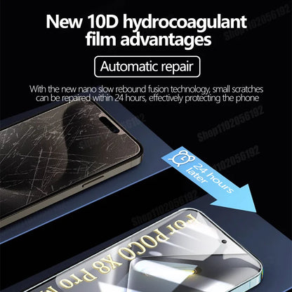4PCS Hydrogel Film For Xiaomi POCO X8 Pro Max X7 X6 X5 X4 GT X3 M6 M7 Pro Screen Protector For POCO F8 Ultra F7 Pro F6 C75 Film