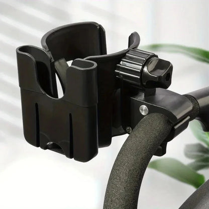 2-in-1 Stroller Cup & Phone Holder, Universal Bottle Bracket for Stroller Wheelchair Accessories