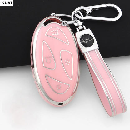 For Hyundai IONIQ 6 New Grand Prix GN7 Kona 5 7 Buttons Fashion TPU Car Remote Key Case Cover Protected Keychain Fob Accessories