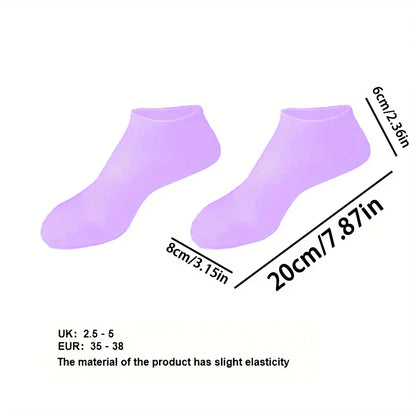 Moisturizing Foot Socks,Silicone Socks for Dry Cracked Feet Women's Foot Socks for Moisturizing,Featuring Massage