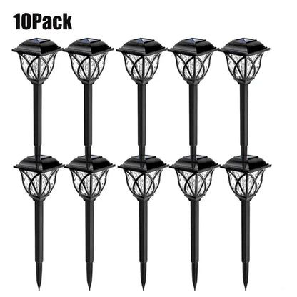 1-10Pack Solar Yard Lights Bright Lawn Lights Outdoor Waterproof Led Solar Pathway Lights Landscape Path Lights