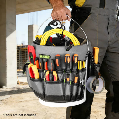 31-Pocket Bucket Tool Organizer for Easy Tool Access Water-Resistant Construction Fits to 3.5-5 Gallon Bucket JK-212