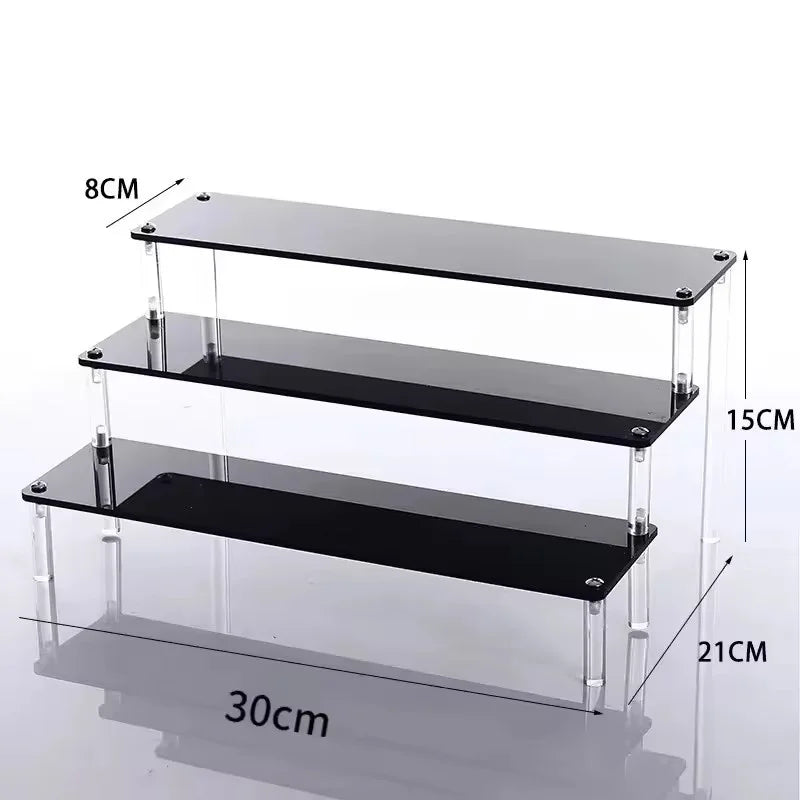 Clear Acrylic Display Stand For Anime Figures Cupcake Shelf Organizer Desserts Holder Jewels Display Risers Stand Perfume Stand