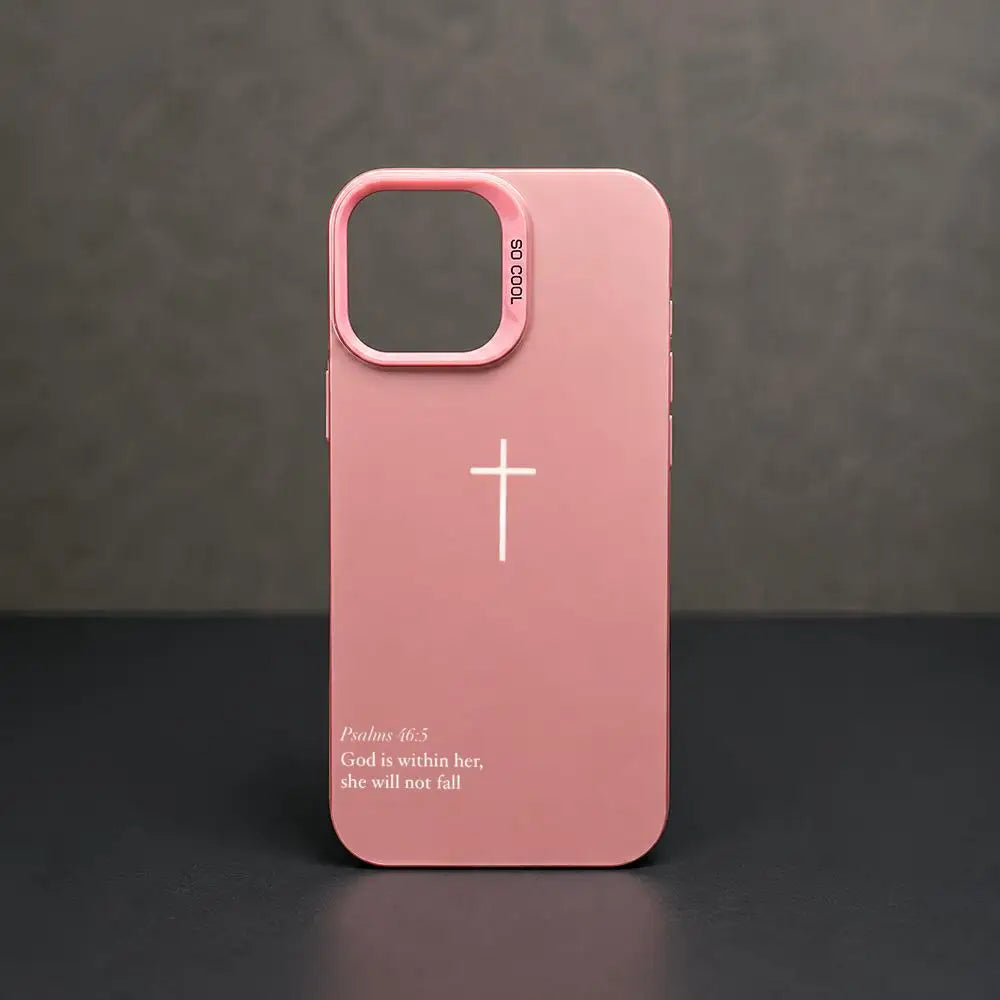 P-Psalm 465: The Cross-S Phone Case iPhone 17/16/15/14/13/12/11 Pro Max Luxury Silver TPU Ultra-Thin Shock-Resistant Case
