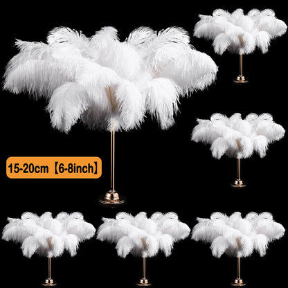 100-300PCS White Ostrich Feathers Bulk Natural Ostrich Feathers for Wedding Party Decorations Table Decorations DIY Crafts