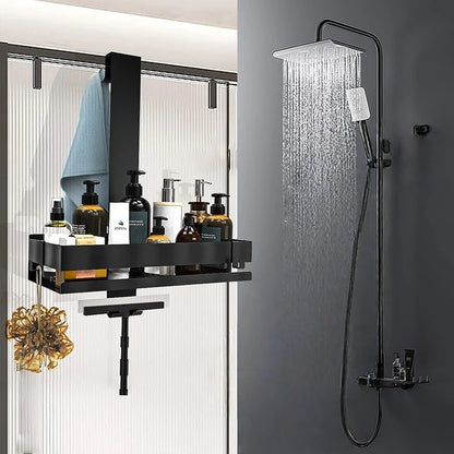 Movable Bathroom Shelves No Drill Shelf Organizer Shower Support Steel Shelf Multifunction Shelves Storage Unit For Bathroom
