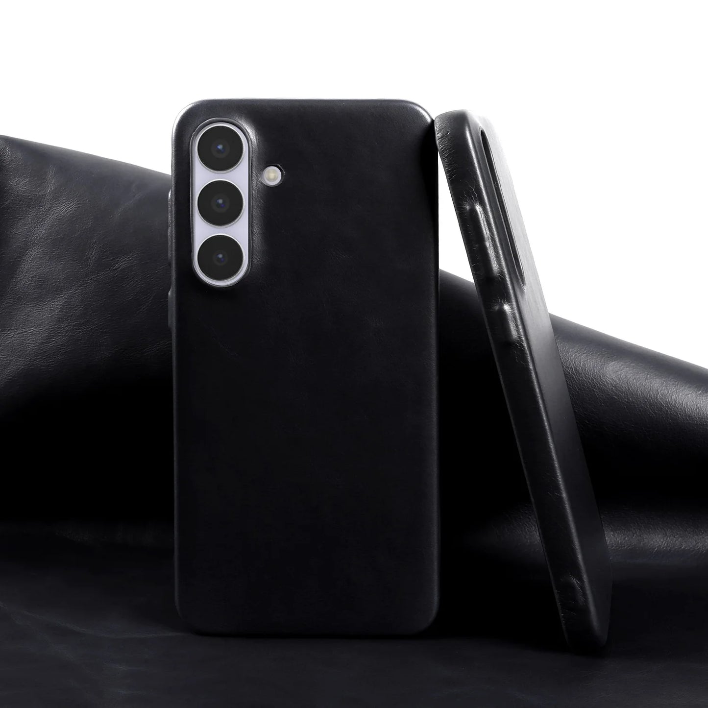 Premium Genuine Leather Back Case For Samsung Galaxy S25FE S26 S25Ultra S24 S23 S22 Business Full Covered Protective Phone Cases