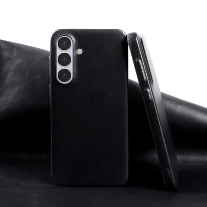 Premium Genuine Leather Back Case For Samsung Galaxy S25FE S26 S25Ultra S24 S23 S22 Business Full Covered Protective Phone Cases