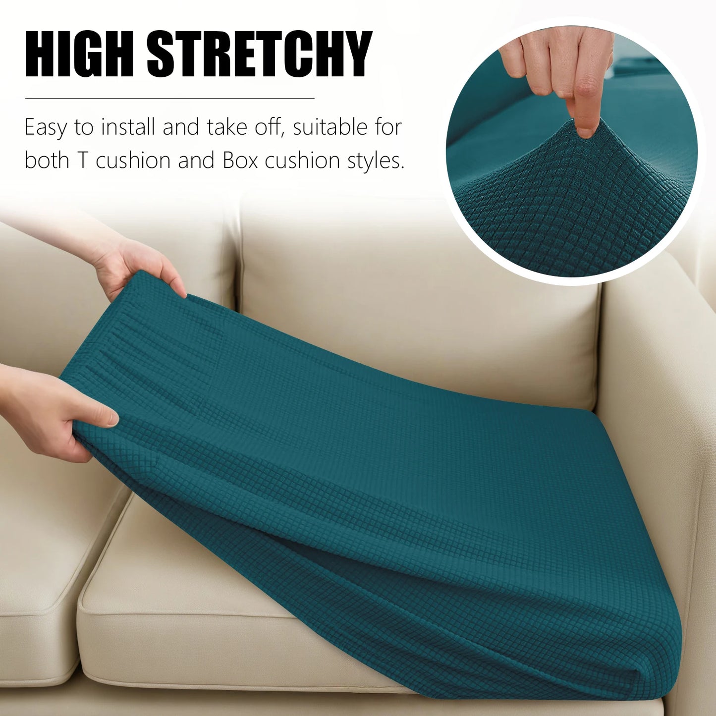 1 2 3 4 Seat Sofa Cushion Cover Back Combination Kit Cover Living Room Waterproof Jacquard Slipcover Couch Seat Protector Case