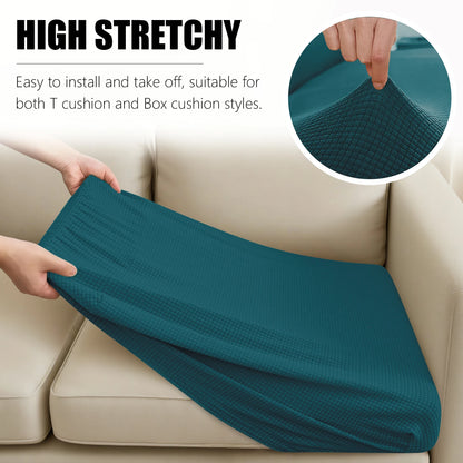 1 2 3 4 Seat Sofa Cushion Cover Back Combination Kit Cover Living Room Waterproof Jacquard Slipcover Couch Seat Protector Case