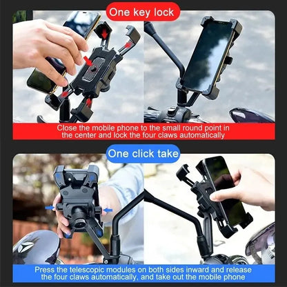Universal 360° Rotatable Non-Slip Bicycle Phone Holder Adjustable Stand for MTB Bike Moto Motorcycle Durable Cycling Accessory