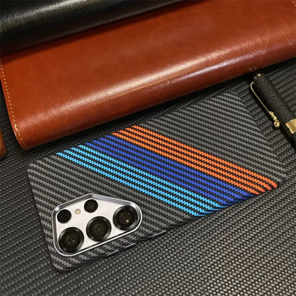 For Samsung Galaxy S26Ultra S26 S25 S24 S23 Ultra Plus Carbon Fiber Texture MagSafe Case Wireless Charging Alloy Lens Hard Cover