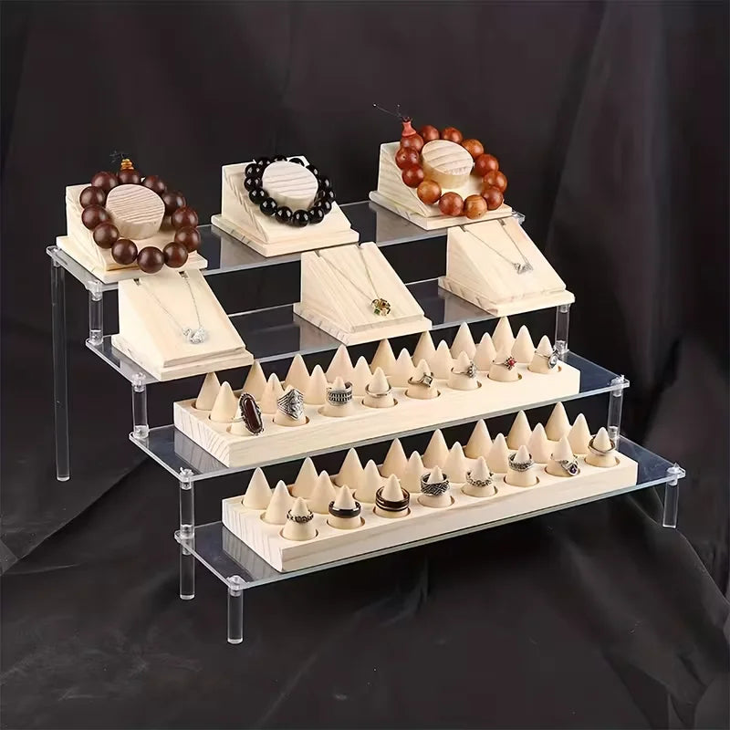 Clear Acrylic Display Stand For Anime Figures Cupcake Shelf Organizer Desserts Holder Jewels Display Risers Stand Perfume Stand