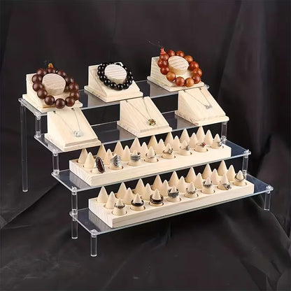Clear Acrylic Display Stand For Anime Figures Cupcake Shelf Organizer Desserts Holder Jewels Display Risers Stand Perfume Stand