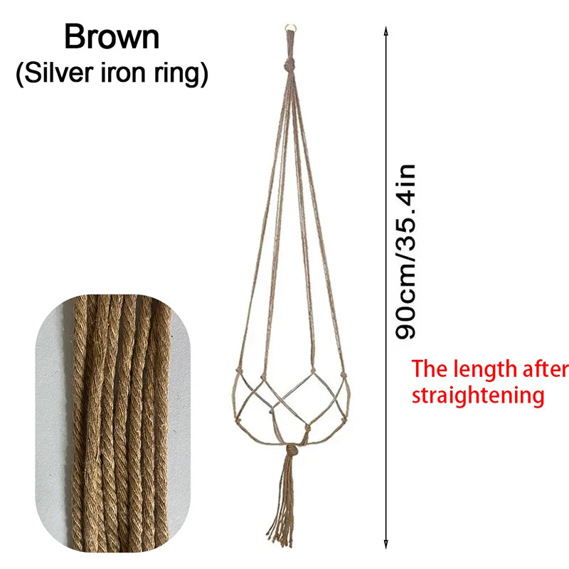 Hanging Flower Pot Net Planters for Hanging，Woven Plant Holder for Gardening, Planter Hanger Rack
