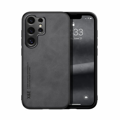 Luxury Leather Ultra Thin Phone Case For Samsung Galaxy S26 S25 S24 S23 S22 S21 Ultra Plus Silky Feel Soft Cover For Car Holder