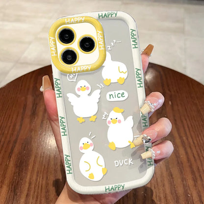 Cut Cat Aninal Phone Case For iPhone 15 Funda iPhone 16 17 Pro Max 11 13 14 12 7 8 Plus SE 2020 Air 17promax Silicone Soft Cover