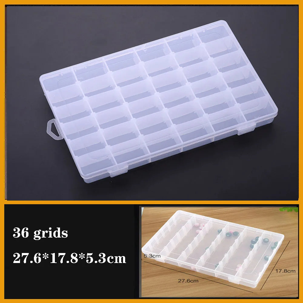 Transparent Plastic Screw Compartment Box – Jewelry, Earring & Tool Storage Organizer