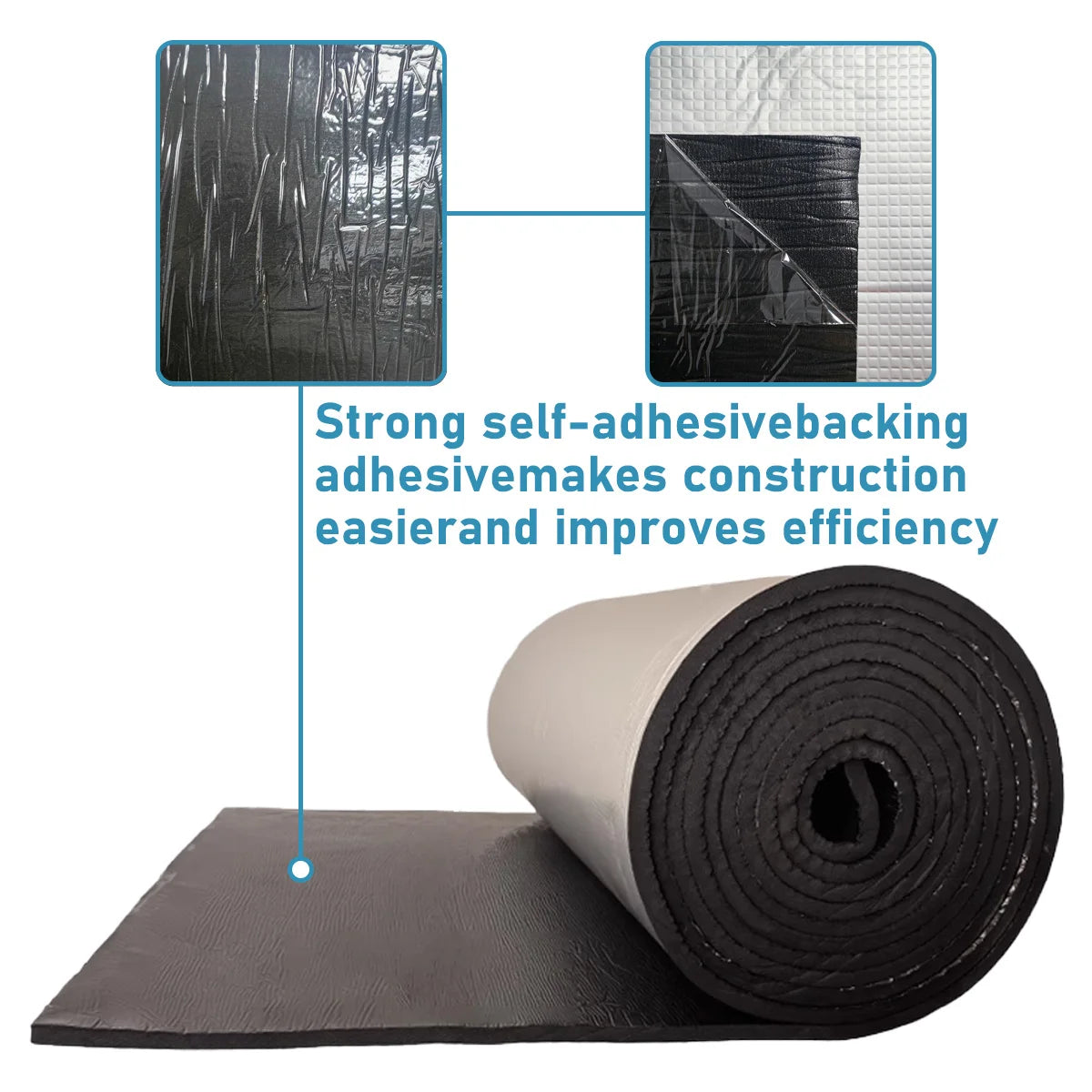 Lanke High Density Foam Soundproofing Pad For Automobiles Aluminum Foil Insulation Double-Layer Waterproof Soundproofing With