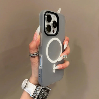 Luxury Candy Color 2 IN 1 For Magsafe Case for iPhone 16 15 14 13 12 17 Pro Max Plus Magnetic Wireless Charge Clear Matte Cover