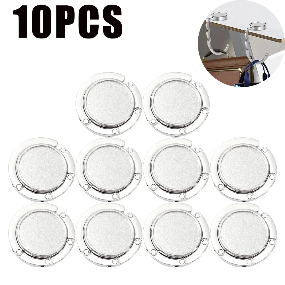 Stylish Round Bag Hook Foldable Purse Hanger for Tables Handbags Wallets Durable Portable Design Keeps Bags Clean Organized