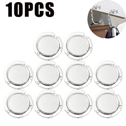 Stylish Round Bag Hook Foldable Purse Hanger for Tables Handbags Wallets Durable Portable Design Keeps Bags Clean Organized
