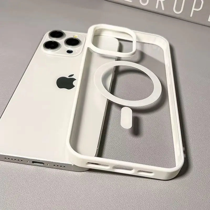 Luxury Candy Wireless Charging Phone Case For iPhone 17 16 15 14 13 12 11 Pro Max 16 Plus 16e Magnetic Bumper Cover for Magsafe