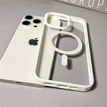 Luxury Candy Wireless Charging Phone Case For iPhone 17 16 15 14 13 12 11 Pro Max 16 Plus 16e Magnetic Bumper Cover for Magsafe