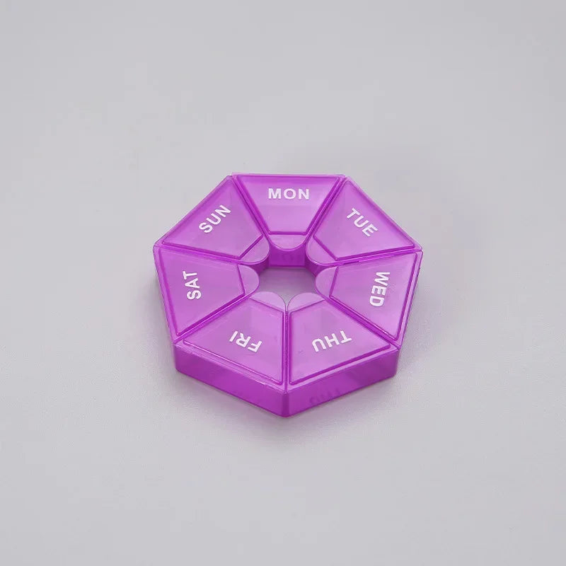 7 Days A Week Mini Small Portable Vitamin Pill Box Pills Cases Container Organizer Storage Tablets Medicine Fish Oils Travel