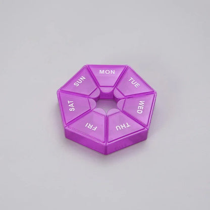 7 Days A Week Mini Small Portable Vitamin Pill Box Pills Cases Container Organizer Storage Tablets Medicine Fish Oils Travel