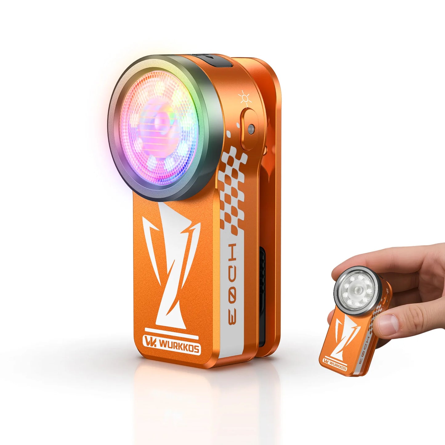 Wurkkos HD03 Mini Magnetic Clip-On Light 680 Lumens USB-Rechargeable Pocket RGB Flashlight – Anniversary Edition
