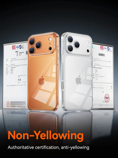 Joyroom Case For iPhone 17 Pro Max Case Crystal Transparent No Yellowing Lens Protection Cover For iPhone 16 15 Pro Max Case