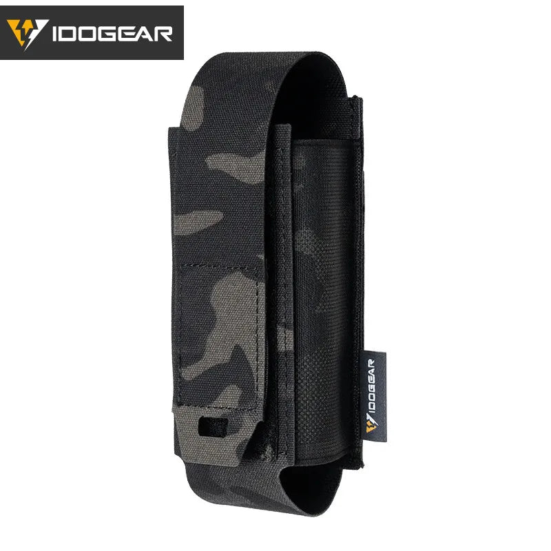 IDOGEAR Tactical Molle Flashlight Holder Magazine Pouch Multiuse Portable Tool Flashbang Pouch for Duty Belt Backpack 35133