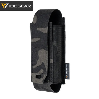 IDOGEAR Tactical Molle Flashlight Holder Magazine Pouch Multiuse Portable Tool Flashbang Pouch for Duty Belt Backpack 35133