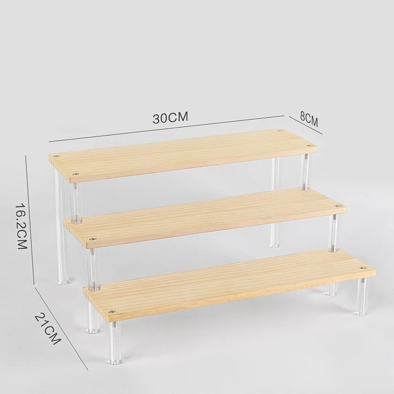Clear Acrylic Display Stand For Anime Figures Cupcake Shelf Organizer Desserts Holder Jewels Display Risers Stand Perfume Stand