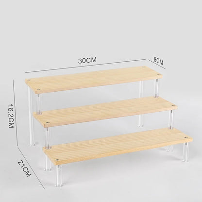Clear Acrylic Display Stand For Anime Figures Cupcake Shelf Organizer Desserts Holder Jewels Display Risers Stand Perfume Stand